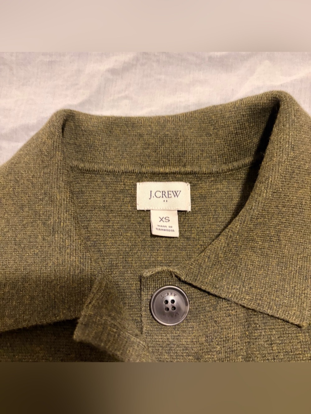 J.Crew Olive Green Cardigan - Picture 3 of 5